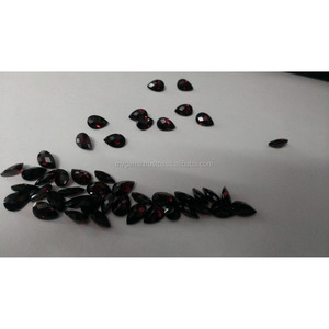 6X9 pear natural red garnet pear cheaker <b>cut</b> <b>stone</b> - Product Image 3