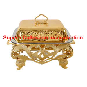 Plato para frotar de latón con relieve dorado - Product Image 1