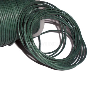 Cordones de Algodón Redondos Encerados para Hacer Pulseras en Colores Gris, Verde, Amarillo y Marrón, en Rollo, Accesorios para Joyería - Product Image 4