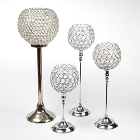 Soporte de luz de té de tallo largo de cristal para decoración de boda de oficina en casa - Product Image 5