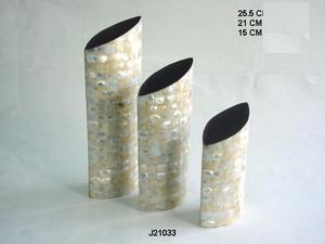 Florero de mosaico de nácar hecho a mano de alta calidad con mosaico en base de hierro a prueba de fugas de agua en precio al por mayor - Product Image 2