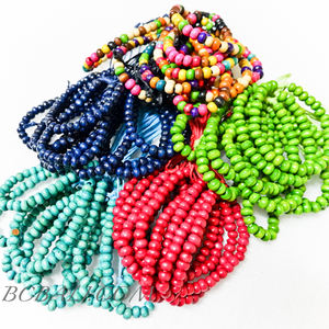 สร้อยข้อมือลูกปัดไม้หลากสี200ชิ้นจัดส่งฟรี - Product Image 2