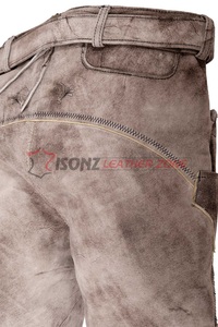Trachten Bavarian Traditional Oktoberfest Men's Lederhosen Impreso Short Kurze Lederhose para Plus Size OEM Supply - Product Image 2