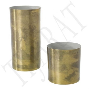 Vase en métal antique de luxe pour la décoration de mariage et de fête à la maison avec logo personnalisé - Product Image 2