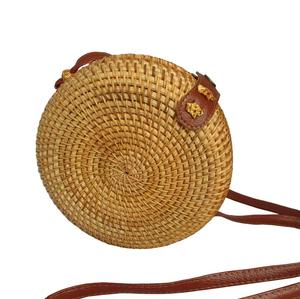 Nuevo bolso de hombro de ratán marrón, bolso tejido a la moda de verano para mujer, estilo de señora de Vietnam para ir de compras - Product Image 4