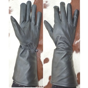 Brown Color Men's <b>Long</b> Cuff Genuine Leather Breathable Touchscreen Needle Detection Keven Impex Motorbike <b>Gloves</b> Wholesale USA - Product Image 3