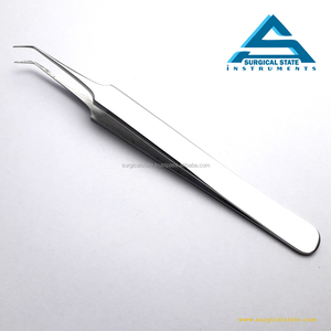 Pinzas de extensión de pestañas de titanio de Micro precisión, fórceps curvos angulares con revestimiento multicolor para dar forma a las cejas - Product Image 4