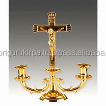 Christmas Designer Brass Candle Stand Holder Wholesale Other Candle Holders <b>Lanterns</b> Candle Jars - Product Image 3