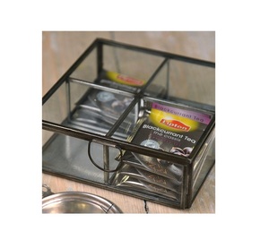 Forma hexagonal latón caja de vidrio - Product Image 2
