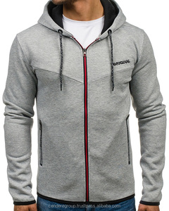 Vêtements personnalisés, fabrication directe, vente en gros, poches zippées, fentes latérales, sweats à capuche entièrement zippés, oem personnalisables - Product Image 1
