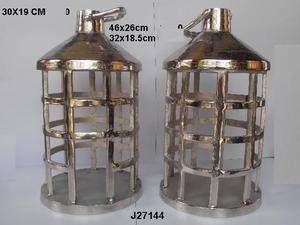 Lanterne à bougie en métal en aluminium coulé en forme de dôme hexagonal, finition nickel brut, pour la décoration de la maison, vente chaude - Product Image 5