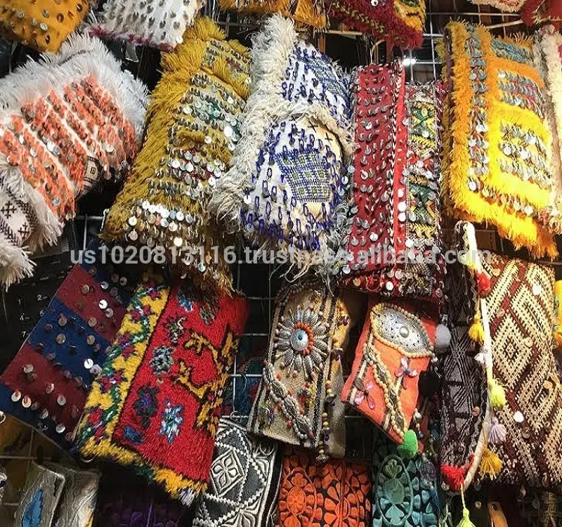 Hermosa selección marroquí hecha a mano de bolso de embrague