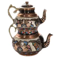 % 100 मूल हस्तनिर्मित मूल तांबे तुर्की चाय के बर्तन केतली