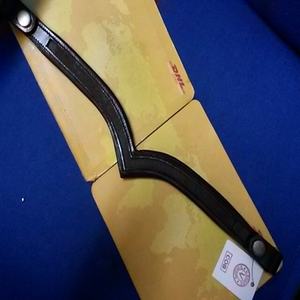 Banda de cejas ecuestre de cuero de alta calidad con botón a presión Pop Canal de cambio fácil para botas occidentales de caballo Cierre de bucle - Product Image 5