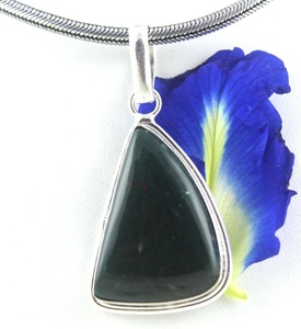 92.5 Sterling Silver Mix Shape Natural jasper and <b>Picture</b> Jasper and Blood Stone Handmade Beautiful Pendant Wholesale - Product Image 1