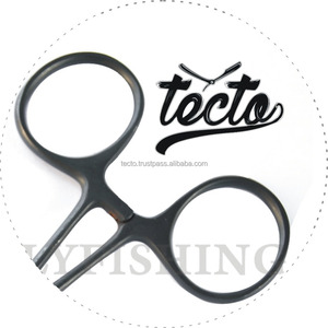 Pince de pêche noire mate incurvée en acier inoxydable, poignée de verrouillage, outils d'attache à la mouche, pinces - Product Image 4