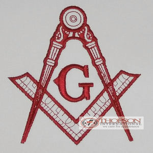 Delantal masónico Master Mason Blue Lodge bordado a mano Regalia con base de cinta de cuero de algodón para masones - Product Image 5