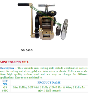 Mini laminador GS 643C Herramientas de joyería para herramientas de joyería - Product Image 2