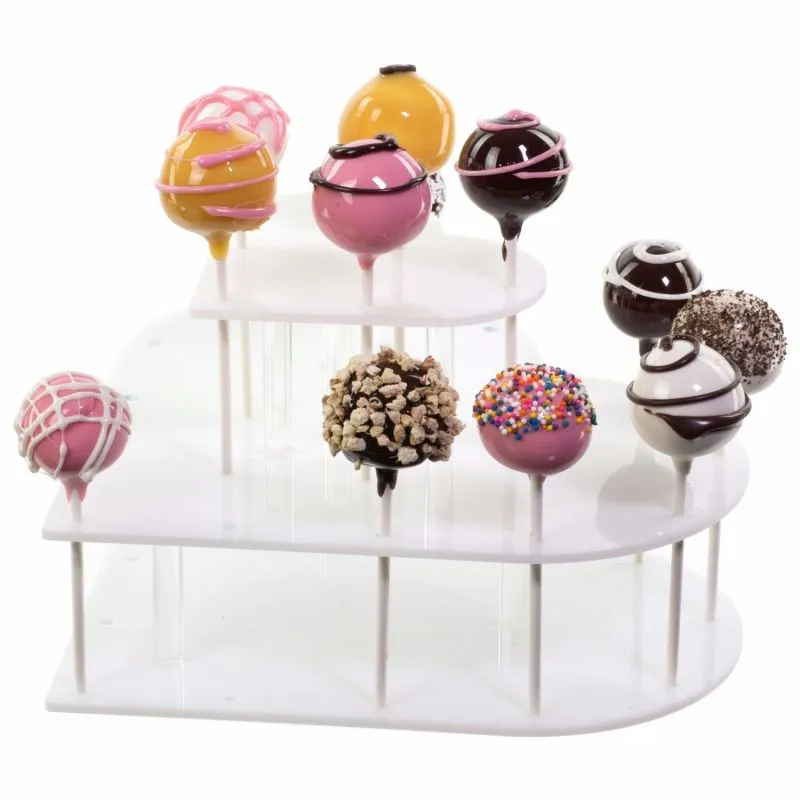Su misura di colore forma di cuore in acrilico lollipop supporto plexiglass torta pop display stand per la torta negozio