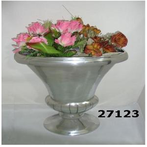 Floreros de aluminio hechos a mano de forma larga decorativos para mesa y sala de estar dormitorio - Product Image 2