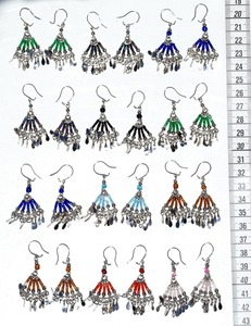 Pendientes de gota de plata de alpaca peruana elegante joyería de moda al por mayor de Perú - Product Image 2