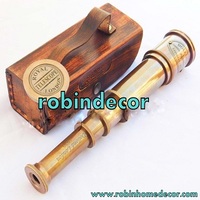 Télescope MARITIME ANTIQUE en laiton, oculaire VINTAGE de PIRATE