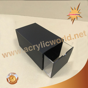 Caja de exhibición para restaurantes y hoteles, organizador acrílico con cajón, color negro - Product Image 2