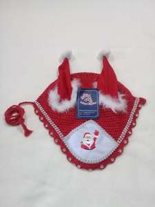 Logotipo personalizable Papá Noel bordado Navidad Equitación Oreja Red Logotipo personalizado Producto ecuestre - Product Image 6