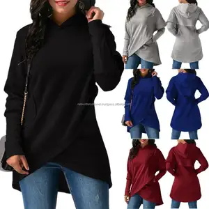 Jumper Olahraga Wanita, Sweater Pullover Atasan Modis Musim Dingin Musim Gugur Sweater Hoodie