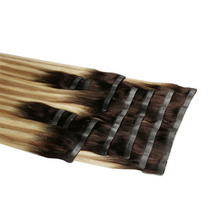 Extensions de <span class=keywords><strong>cheveux</strong></span> afro crépus bouclés blond, avec clips, sans couture, pour femmes - Product Image 1