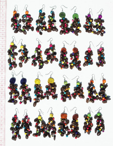 Pendientes de gota de café tribales hechos a mano, joyería de moda a la venta en Perú - Product Image 3