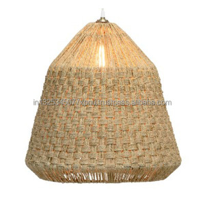 Lampe à suspension tissée artisanale en jute - Product Image 3