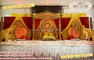 Antiguo de estilo Bollywood boda etapa musulmana boda Jhronka etapa Nayab Walima Jhronka fibra de configuración - Product Image 4