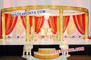 Sensacional Simple Wedding Mandap Último diseño Royal Bollywood Mandap para bodas Decoraciones DE BODA Premium - Product Image 6