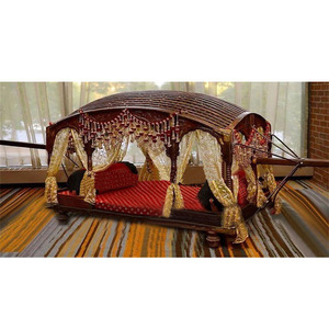 Boda nupcial Shaadi Doli/Palki-Madera tratada de estilo moderno Tamaño personalizado para eventos de bodas musulmanas - Product Image 1