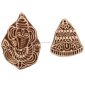 Nouveaux blocs d'impression de toile en bois faits à la main Vintage blocs en bois naturels pour l'impression de blocs - Product Image 1