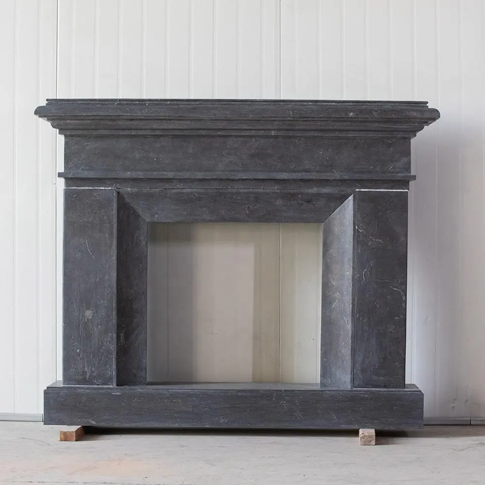 Marble Mantel Blue Limestone Indoor Stone Fireplace Mantel