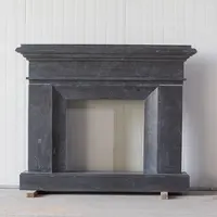 Marble Mantel Blue Limestone Indoor Stone Fireplace Mantel