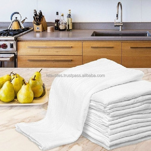 Conception de logo personnalisé uni blanc sac à farine de coton serviettes jetables compressées à séchage rapide avec motif rayé - Product Image 2