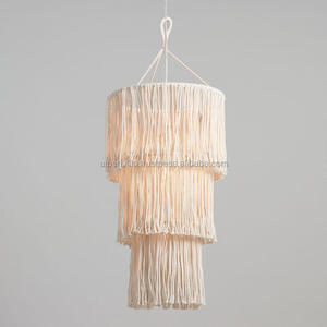 Haute qualité 100% coton cordon corde à la main glands macramé lanterne lustre avec différents modèles de fabricants indiens - Product Image 3