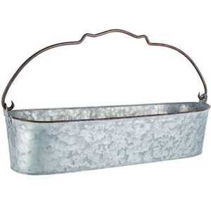 Mango de metal Contenedor ovalado de metal galvanizado Estilo americano Peso ligero Rectangular Accesorios de embalaje Bodas - Product Image 1