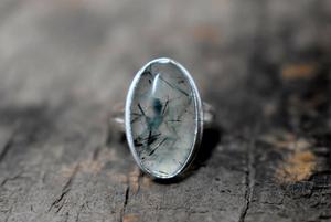 Prehnite anneau ovale rond poire carré fantaisie rectangle inde pierre précieuse naturelle cabochon de pierre 925 argent sterling - Product Image 5