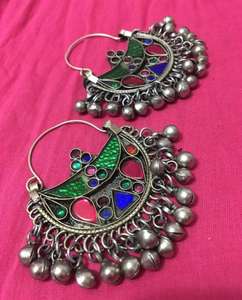 ที่มีสีสันที่ไม่ซ้ำกันอัฟกานิสถานต่างหูวินเทจ - Product Image 1