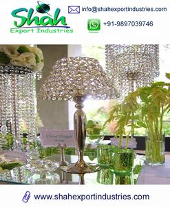 Lampe de table en cristal moderne, centre de table de mariage, candélabre, porte-bougie chauffe-plat pour la maison, mariage, anniversaire, couloir, rapide - Product Image 3