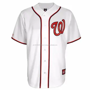 2017 de la moda del bordado de béisbol y softbol ropa de béisbol en blanco camisetas