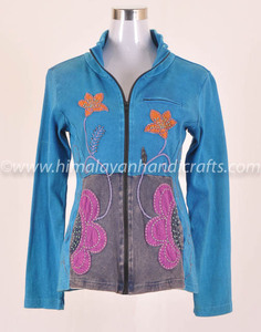 Chaqueta con capucha y estampado de flores, CSWJ 361 - Product Image 2