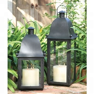 Farol Decorativo Rectangular de Hierro Negro con Técnica de Soldadura para Uso en el Hogar y Bodas - Product Image 5