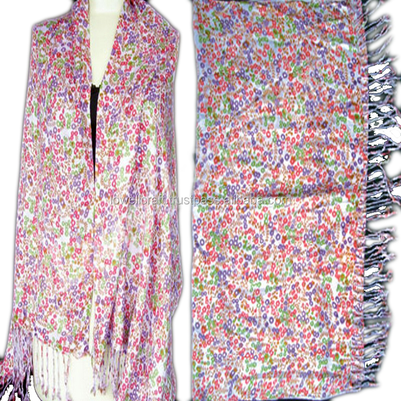 viscose jacquard pashmina plain stole