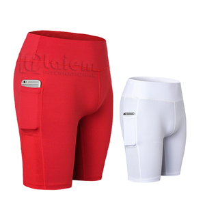 Short d'entraînement taille élastique respirant pour adulte pour la course à pied, l'haltérophilie, le yoga, le vélo, taille moyenne, motif à carreaux OEM - Product Image 2