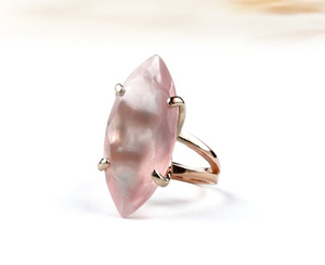 Marquesa, facetada labradorita, anillo vermeil de oro - Product Image 3